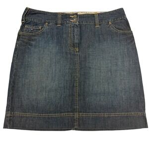 Tommy Hilfiger Women's Denim Skirt | Size 8‎ | 100% Cotton | Classic Blue